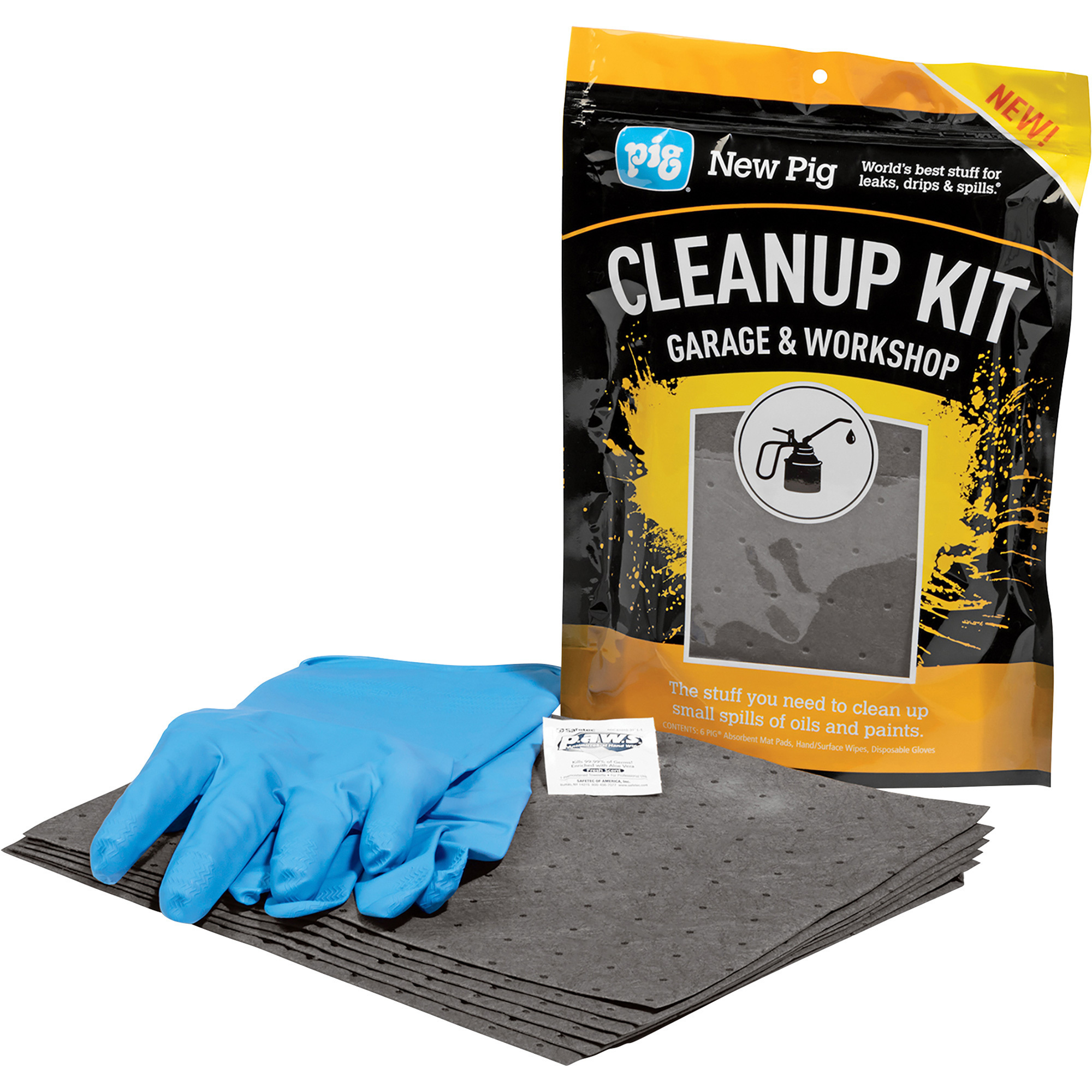 New Pig Garage/Workshop Spill Kit, Single-Use, Disposable